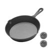 WANGYUANJI Cast Iron Grill Pan, 7.9"Uncoated Skillet with Handle, Multifunctional for Home Use, Outdoor Camping Grill, Steak, Omelette