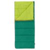 50F YOUTH WARM WEATHER RECTANGULAR SLEEPING BAG - Dark Green/Light Green