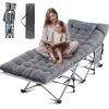 Folding Camping Cot with Pillow, 75" x 28" Heavy Duty Folding Bed Cot with Carry Bag for Traveling Camp