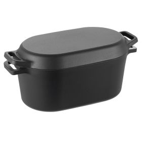 VEVOR Enameled Cast Iron Dutch Oven, 3.5 Quart Pot with Lid and Dual Handles, Heavy-Duty Durable Cookware Pan