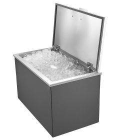 87.6 Qt Drop in Ice Chest Ice Cooler Ice Bin Stainless Steel 28"x16"x17"
