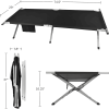 Portable Folding Camping Cot with Carrying Bag Army (Black)