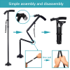 5-Levels Adjustable Height Walking Stick Portable Foldable Cane Travel Camping Hiking Walking Cane w/LED Light