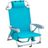 63*65*82cm Short Oxford Cloth Silver White Aluminum Tube Bearing 100kg Beach Chair Mint Green