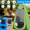 Portale Foldable Camping Toilet Set with Privacy Tent, Black