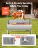 VEVOR Rotisserie Grill, 38W BBQ Outdoor Pig & Lamb Spit Roaster, Charcoal Spit Roaster with 132 LBS Capacity, Wheels & 4-Level Height