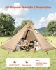 VEVOR Hot Tent for 4 Persons, Portable Winter Tipi Tent with Stove Jack, Waterproof Canvas Camping Tents