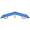 Sun Lounger Blue Steel frame and polyester fabric Standard Size