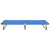 Sun Lounger Blue Steel frame and polyester fabric Standard Size