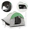 Waterproof SUV Tent for 5-6 Person Camping Travel 3 Doors Mesh Window Gray Green Spacious Car Tent