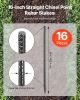 VEVOR Rebar Stakes, 16-Inch, Heavy-Duty 0.45 in Diameter, Straight Galvanized Steel Ground Anchors with Chisel Point End & Rust-Resistant Coating