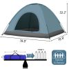 3-4 Person Camping Dome Tent Blue