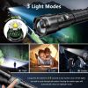 Wdtpro LED Rechargeable Flashlights High Lumens 2Pack, 6000LM Super Bright Flashlight, Zoomable Powerful Camping Flashlights with LCD Digital Display