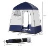 Changing Room, Portable, 2-Room Privacy Tent with Shower Bag & Floor, Blue