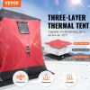VEVOR Portable Ice Shelter, 4-6 Person Insulated Pop-Up Ice Fishing Tent, 50 Square Feet Fishable Area, Thermal Ice Shanty for Winter Fishing