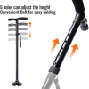 5-Levels Adjustable Height Walking Stick Portable Foldable Cane Travel Camping Hiking Walking Cane w/LED Light