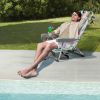 63*65*82cm Short Oxford Cloth Silver White Aluminum Tube Bearing 100kg Beach Chair Flamingo