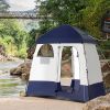 Changing Room, Portable, 2-Room Privacy Tent with Shower Bag & Floor, Blue