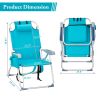 63*70*99cm Heightened Oxford Cloth Silver White Aluminum Tube Bearing 100kg Beach Chair Mint Green