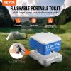 VEVOR Portable Toilet for Camping with Carry Bag, RV Toilet with 3.2 Gal Waste Tank, Push-Button Pressurized Flush Commode