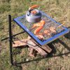 Rotating Campfire Grill,Fire Pit Grill,Heavy Duty Steel Grill,360Â° Adjustable Open Fire Outdoor Cooking Equipment