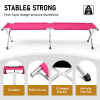 Portable Folding Camping Cot with Carrying Bag Army Pink