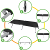 Portable Folding Camping Cot with Carrying Bag Army (Black)