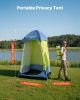 VEVOR Camping Shower Tent, 1 Room, Portable Privacy Tent Changing Room with Ground Stakes, Ropes, Carry Bag, and Steel Poles