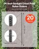 VEVOR Rebar Stakes, 24-Inch, Heavy-Duty 0.47 in Diameter, Straight Galvanized Steel Ground Anchors with Chisel Point End & Rust-Resistant Coating