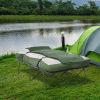 2-Person Folding Camping Cot Portable Outdoor Bed Set with Sleeping Bag, Inflatable Air Mattress, Comfort Pillows and Carry Bag