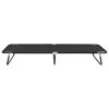 Sun Lounger Black Powder-coated steel, 600D polyester with PE coating