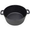 3 in 1 Pre-Seasoned Cast Iron Dutch Oven, Outdoor Camping Deep Pot, 5 Quart. Cover As A Skillet with Ribbed Bottom Design. With 1PC Iron Pot Rack