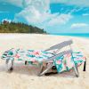 63*65*82cm Short Oxford Cloth Silver White Aluminum Tube Bearing 100kg Beach Chair Flamingo