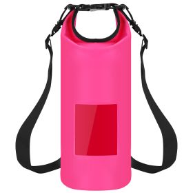 Floating Waterproof Dry Bag Floating Dry Sacks with Observable Window 20L Roll Top Lightweight Dry Storage Bag for Kayaking Rafting Boating Swimming C (Option: 20L_Pink)