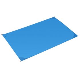 Portable Beach Blanket 4.68 6.6aterproof Foldable Camping Rug Pocket Sandproof Picnic Mat for Camping Picnic Hiking Grass Travel (Option: blue)
