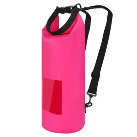 Floating Waterproof Dry Bag Floating Dry Sacks with Observable Window 10L Roll Top Lightweight Dry Storage Bag for Kayaking Rafting Boating Swimming C (Option: 10L_Pink)