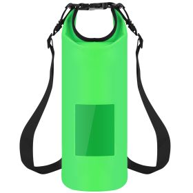 Floating Waterproof Dry Bag Floating Dry Sacks with Observable Window 10L Roll Top Lightweight Dry Storage Bag for Kayaking Rafting Boating Swimming C (Option: 10L_Green)