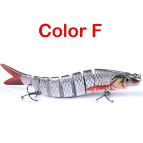 Pike Fishing Lures Artificial Multi Jointed Sections Hard Bait Trolling Pike Carp Fishing Tools (Option: F)