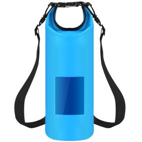 Floating Waterproof Dry Bag Floating Dry Sacks with Observable Window 10L Roll Top Lightweight Dry Storage Bag for Kayaking Rafting Boating Swimming C (Option: 10L_Blue)