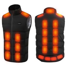 Heated Vest Men Women Heated Jacket with 23 Heating Zones 3 Heat Levels USB Powered Machine Washable for Winter Hiking Skiing Skating Outdoor Activiti (Option: 2XL)