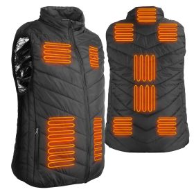 Heated Vest Electric USB Jacket Men Women Heating Coat Thermal Body Warmer Wear with 3 Temperature Levels (Option: L)