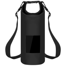 Floating Waterproof Dry Bag Floating Dry Sacks with Observable Window 20L Roll Top Lightweight Dry Storage Bag for Kayaking Rafting Boating Swimming C (Option: 20L_Black)