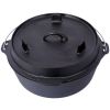Outdoor Camping Deep Pot for Camping Cooking BBQ Baking