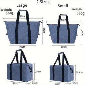 Heavy-Duty Cooling Tote Bag – 5.28 Gallon Capacity for Beach, Camping & Grocery Hauling (Color: Blue)