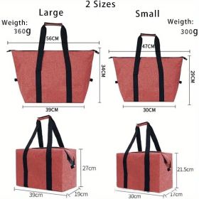 Oversized Foldable Cooler Bag – 5.28 Gallon Leakproof Insulated Carrier for Drinks & Perishables (Color: Red)