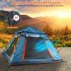 4-5 Person Pop-Up Camping Tent, Instant Setup Family Tent with 2 Mosquito Nets Windows, Portable for Hiking, Backpacking & Outdoor Adventures