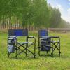 2-piece Padded Folding Outdoor Chair with Storage Pockets,Lightweight Oversized Directors Chair for indoor, Outdoor Camping, Picnics and Fishing