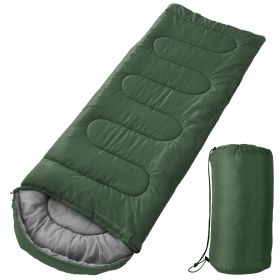 Camping Sleeping Bags for Adults Teens Moisture-Proof Hiking Sleep Bag with Carry Bag 32-50? for Spring Autumn Winter Seasons (Option: ArmyGreen)